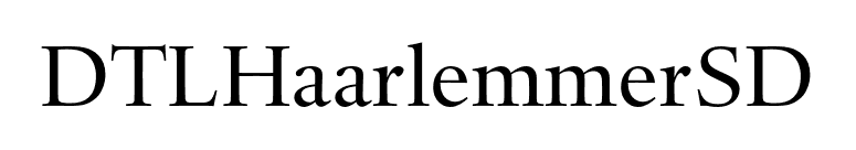 DTLHaarlemmerSD font preview