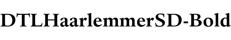 DTLHaarlemmerSD-Bold font preview