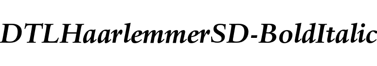 DTLHaarlemmerSD-BoldItalic font preview