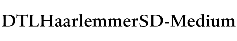 DTLHaarlemmerSD-Medium font preview