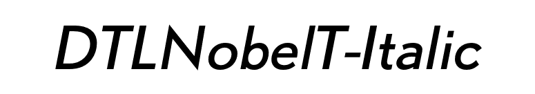 DTLNobelT-Italic font preview
