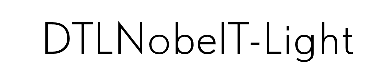 DTLNobelT-Light font preview