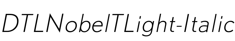 DTLNobelTLight-Italic font preview