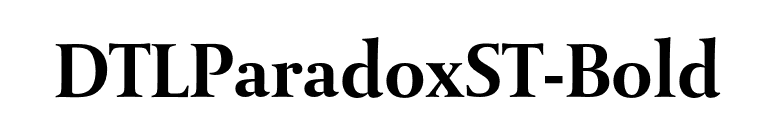 DTLParadoxST-Bold font preview