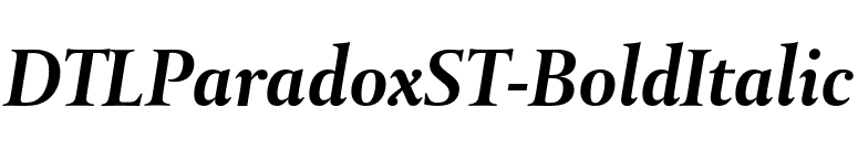 DTLParadoxST-BoldItalic font preview