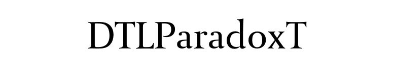 DTLParadoxT font preview