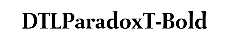 DTLParadoxT-Bold font preview