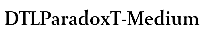DTLParadoxT-Medium font preview