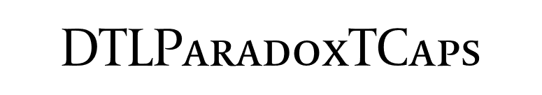 DTLParadoxTCaps font preview