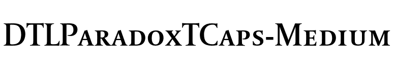 DTLParadoxTCaps-Medium font preview