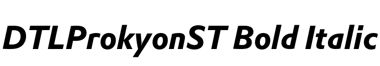 DTLProkyonST Bold Italic font preview