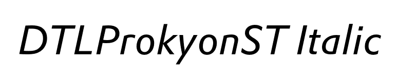 DTLProkyonST Italic font preview