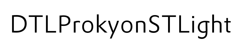 DTLProkyonSTLight font preview