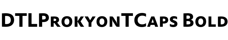 DTLProkyonTCaps Bold font preview