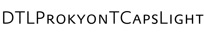 DTLProkyonTCapsLight font preview