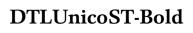 DTLUnicoST-Bold font preview