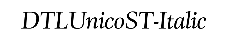 DTLUnicoST-Italic font preview