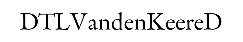 DTLVandenKeereD font preview