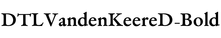 DTLVandenKeereD-Bold font preview
