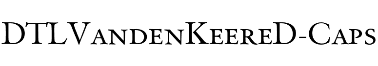 DTLVandenKeereD-Caps font preview