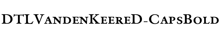 DTLVandenKeereD-CapsBold font preview