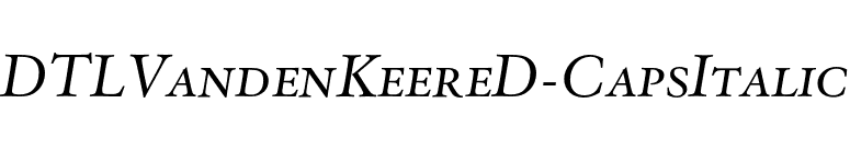 DTLVandenKeereD-CapsItalic font preview