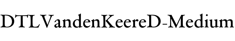 DTLVandenKeereD-Medium font preview