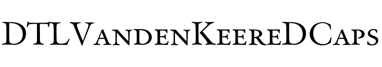 DTLVandenKeereDCaps font preview