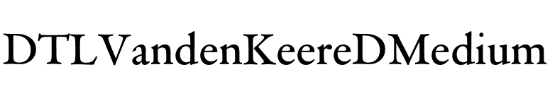 DTLVandenKeereDMedium font preview
