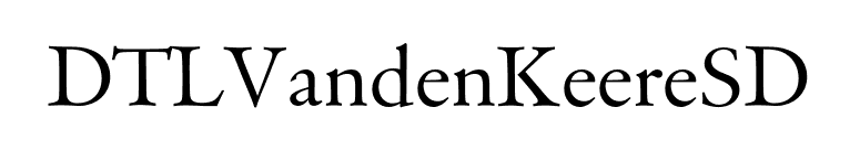DTLVandenKeereSD font preview
