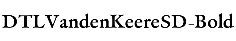 DTLVandenKeereSD-Bold font preview