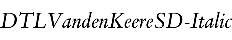 DTLVandenKeereSD-Italic font preview