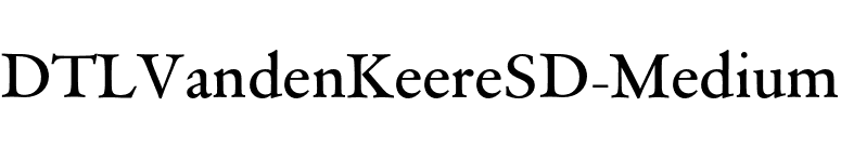 DTLVandenKeereSD-Medium font preview
