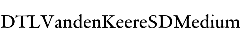 DTLVandenKeereSDMedium font preview