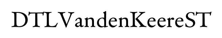DTLVandenKeereST font preview