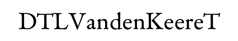DTLVandenKeereT font preview