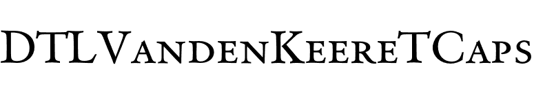 DTLVandenKeereTCaps font preview