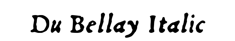 Du Bellay Italic font preview