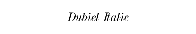 Dubiel Italic font preview