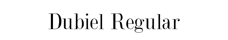 Dubiel Regular font preview