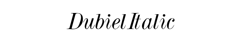 DubielItalic font preview