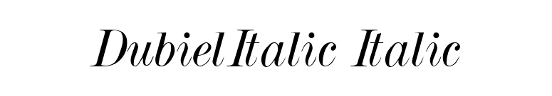 DubielItalic Italic font preview