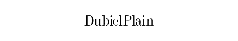 DubielPlain font preview