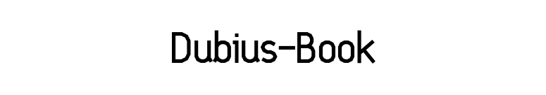 Dubius-Book font preview