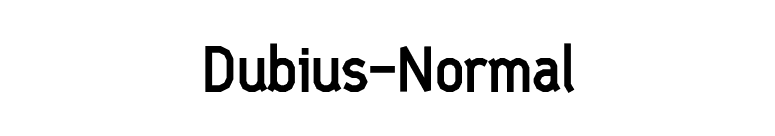 Dubius-Normal font preview