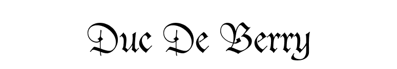 Duc De Berry font preview