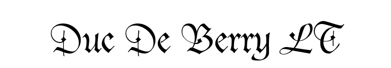 Duc De Berry LT font preview