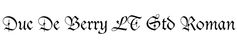 Duc De Berry LT Std Roman font preview