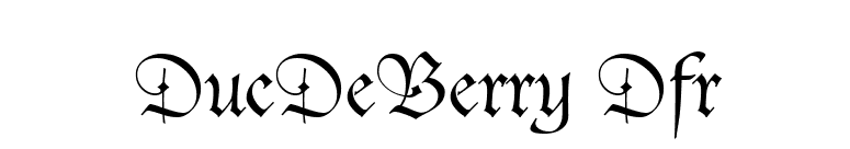 DucDeBerry Dfr font preview