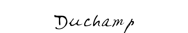 Duchamp font preview